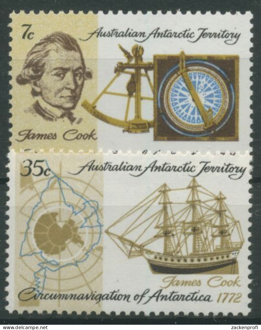 Austral. Antarktis 1972 James Cook Umsegelung Der Antarktis 21/22 Postfrisch - Unused Stamps