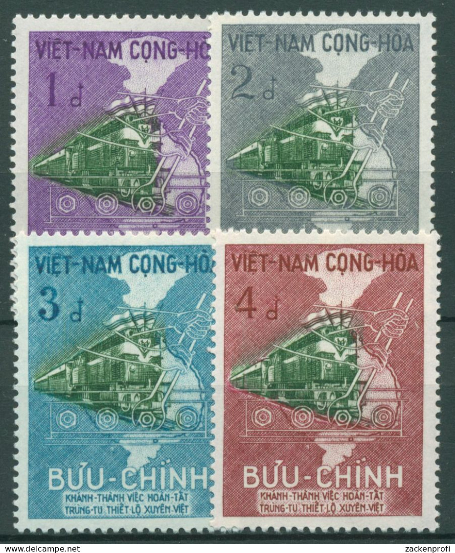 Vietnam - Süd 1959 Eisenbahnlinie Saigon-Dong Ha 188/91 Postfrisch - Vietnam