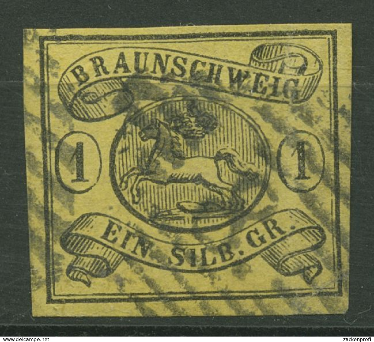 Braunschweig 1861/63 Wappen I. Oval 11 A Nr.-Stpl 8 Braunschweig, Signiert - Braunschweig