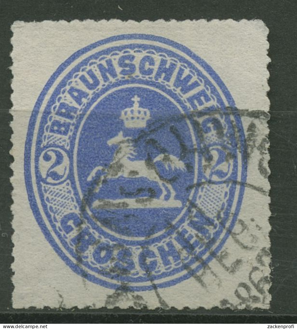 Braunschweig 1865 Wappen Im Senkrechten Oval 19 Gestempelt Geprüft - Braunschweig