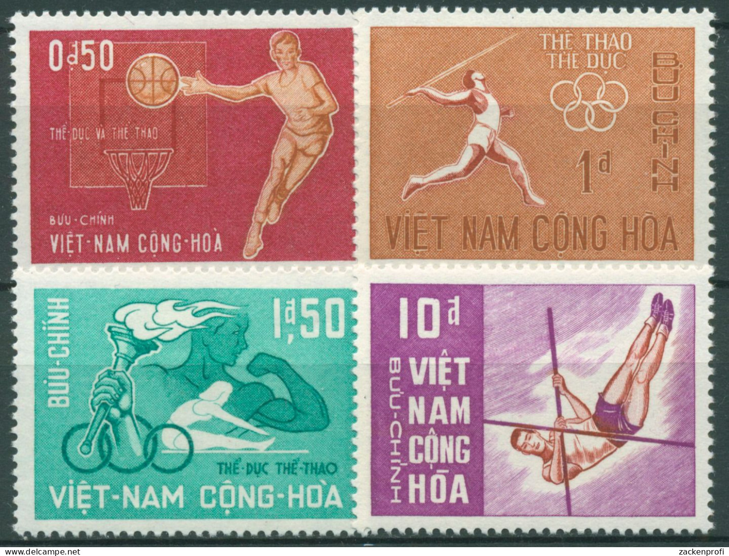 Vietnam - Süd 1965 Sport Basketball Leichtathletik 349/52 Postfrisch - Vietnam
