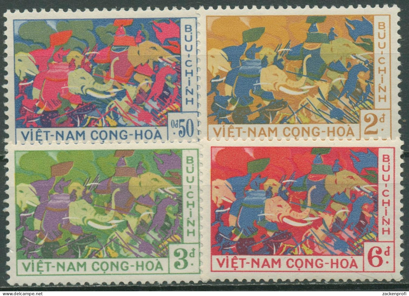 Vietnam - Süd 1959 Schwestern Trurng Auf Elefanten 180/83 Postfrisch - Vietnam