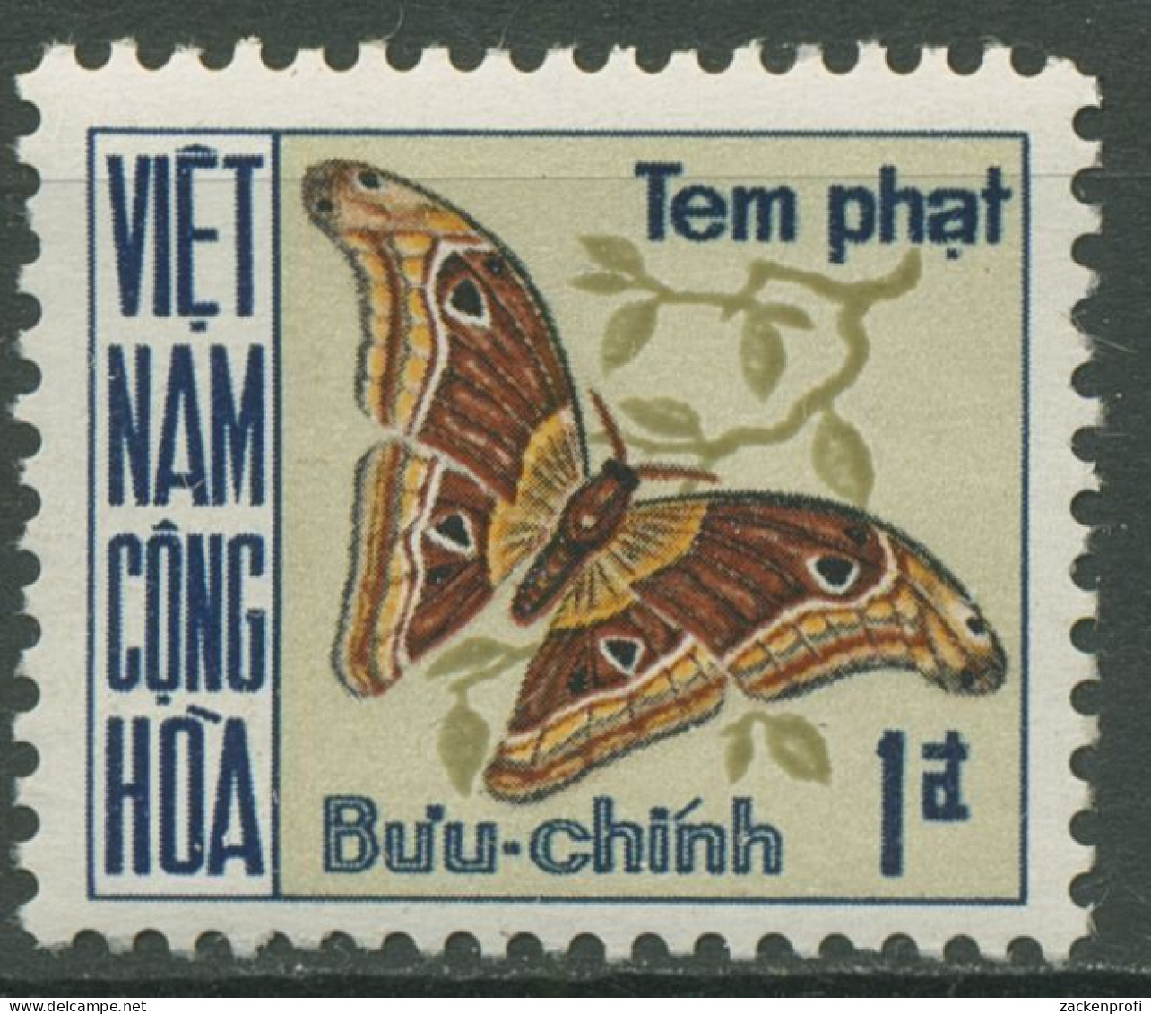 Vietnam - Süd 1968 Portomarken Tiere Insekten Schmetterlinge P 16 Postfrisch - Vietnam