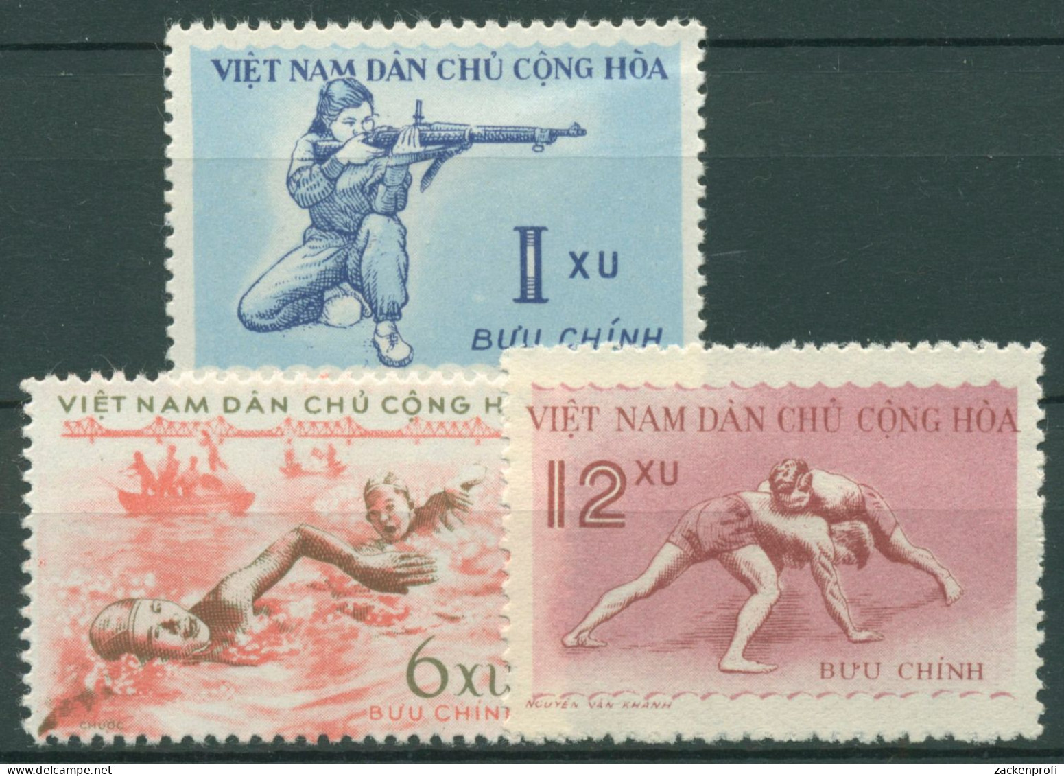 Vietnam-Nord 1959 Sport Schwimmen 105/07 Ungebraucht O.G. - Vietnam