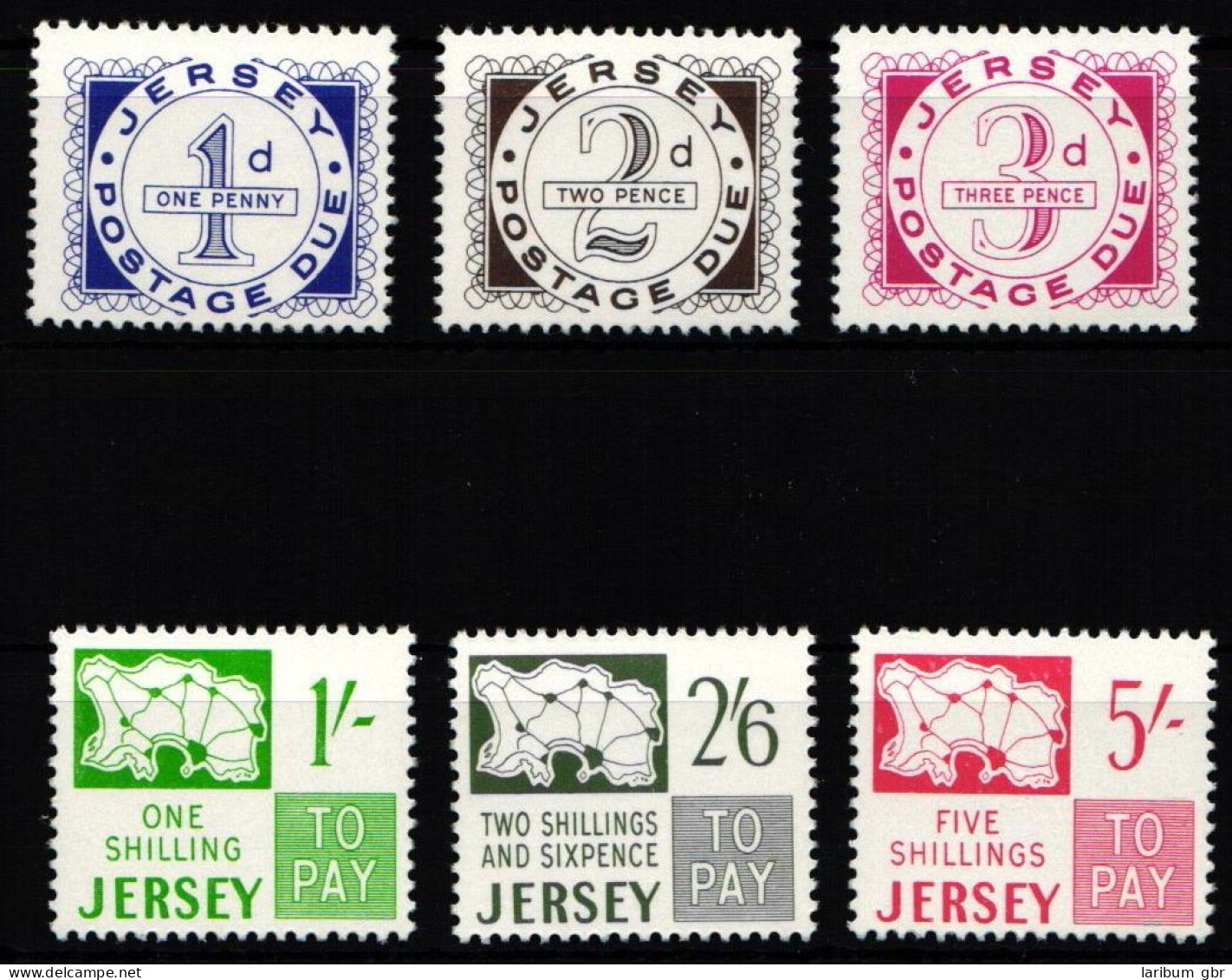 Jersey Portomarken 1-6 Postfrisch #JW355 - Jersey