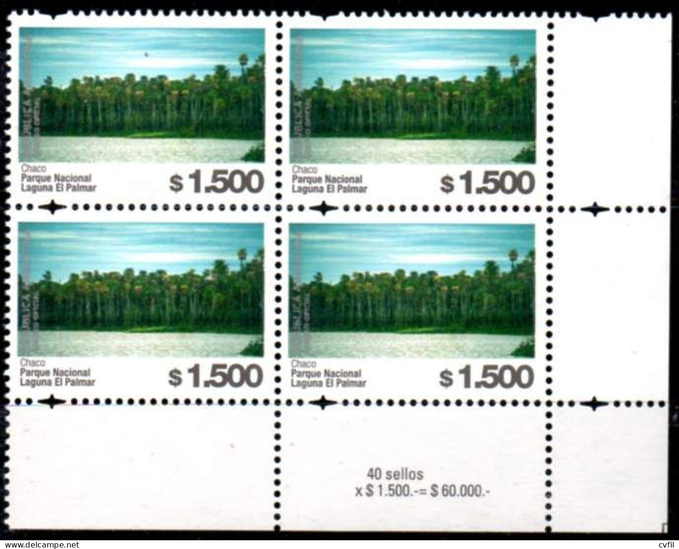 ARGENTINA 2023. Definitive $1.500 National Park In Chaco. Block Of Four, Mint NH - Neufs