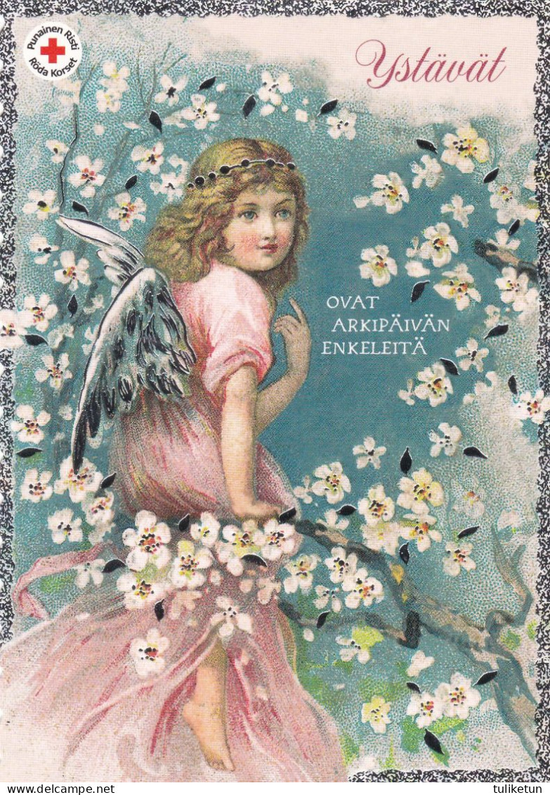 Postal Stationery - Angel Girl - Flowers - Red Cross - Suomi Finland - Postage Paid - RARE - Postwaardestukken