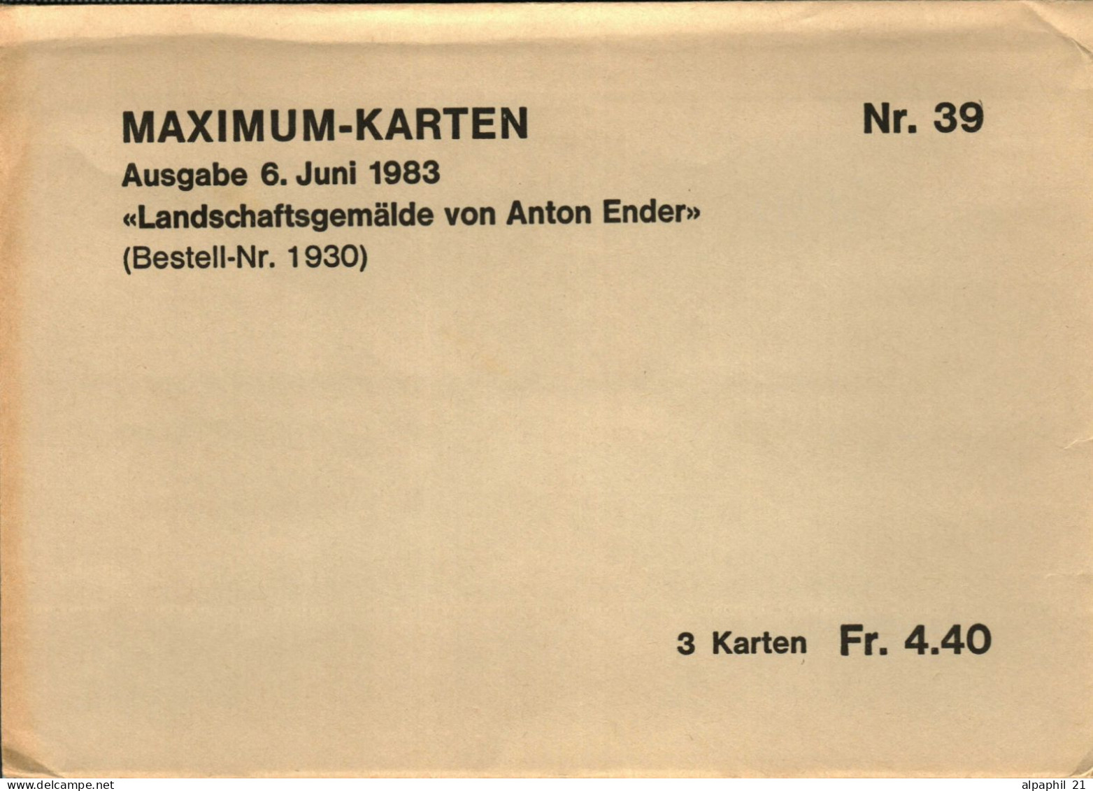 Liechtenstein 1983 Maximum-Karten X3 Nr. 39 - Used Stamps