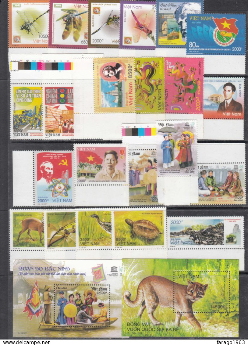 2011 Vietnam Complete Year Set  MNH - Vietnam