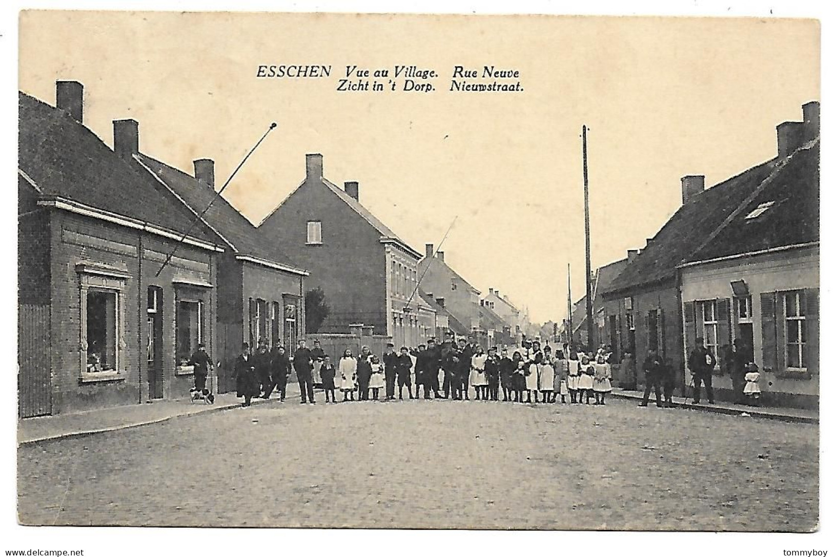 CPA Esschen, Zicht In 't Dorp, Nieuwstraat - Essen