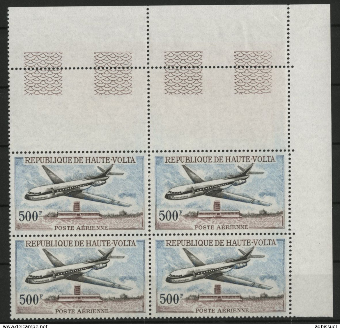 HAUTE VOLTA POSTE AERIENNE PA N° 47 Bloc De 4 Neuf Sans Charnière (MNH) "Caravelle" TB - Alto Volta (1958-1984)