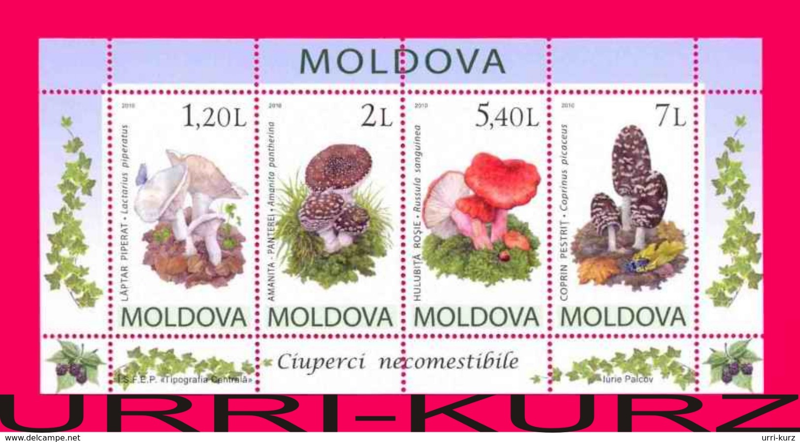 MOLDOVA 2010 Nature Flora Mushrooms Fungi Souvenir Sheet Mi Bl.49(694-697) MNH - Paddestoelen