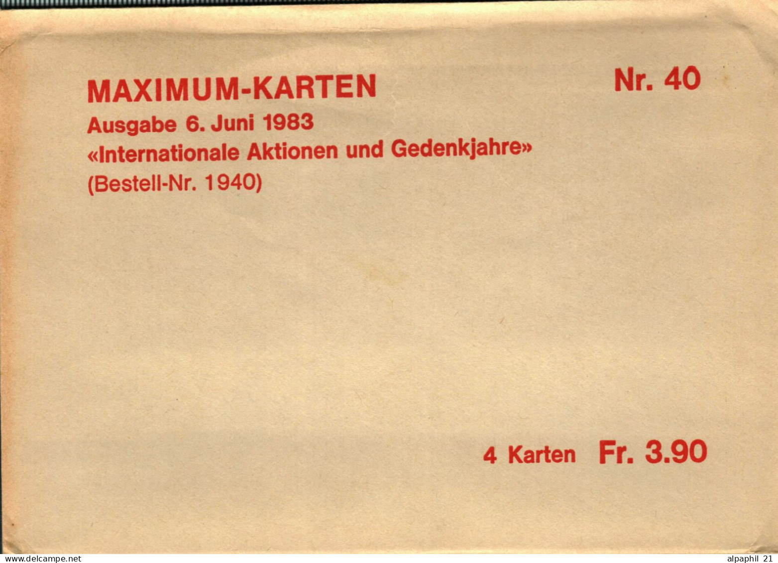 Liechtenstein 1983 Maximum-Karten X4 Nr. 40 - Used Stamps
