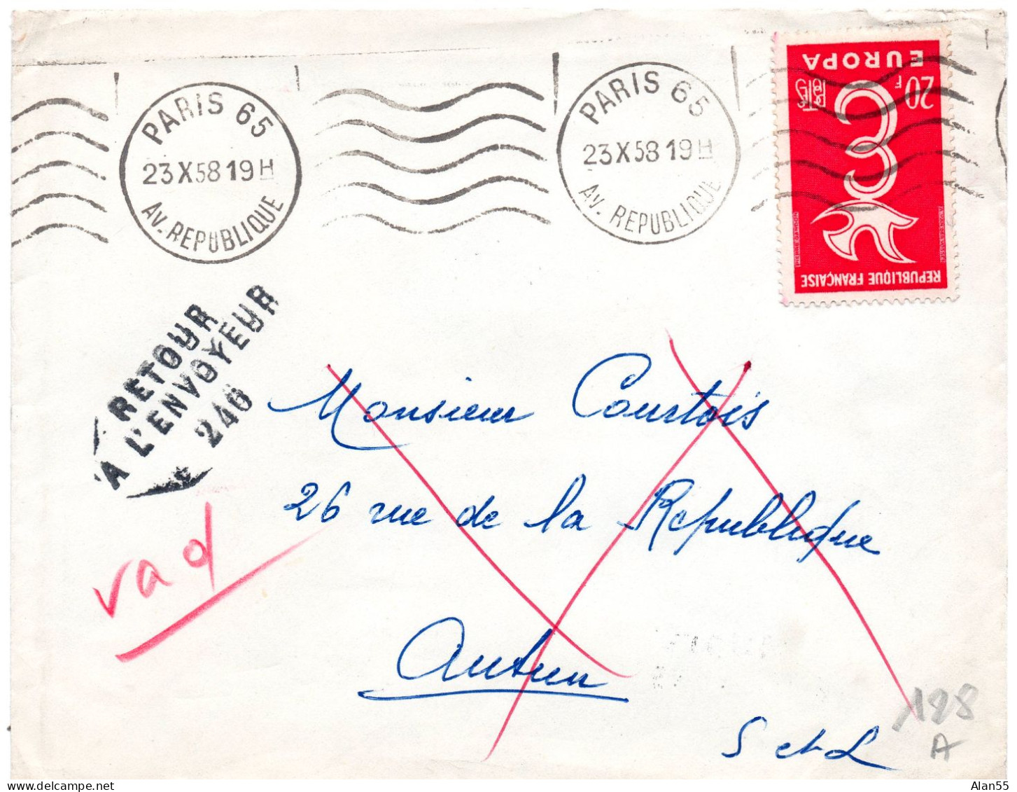 FRANCE.1958. LS, "EUROPA". - 1958