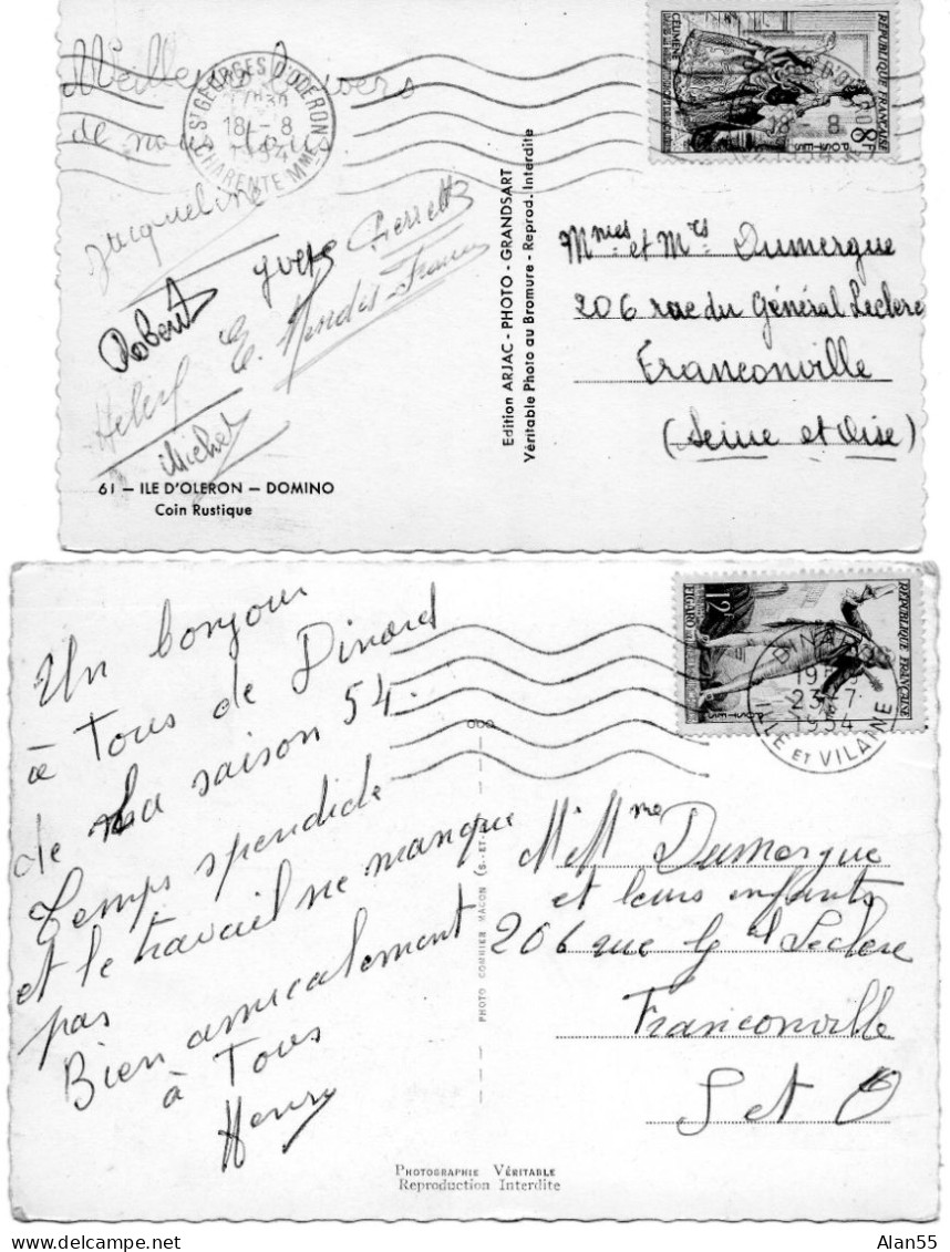 FRANCE.1954. 2 Cartes Postales "FIGARO" Et "CELIMENE" . - Autres & Non Classés