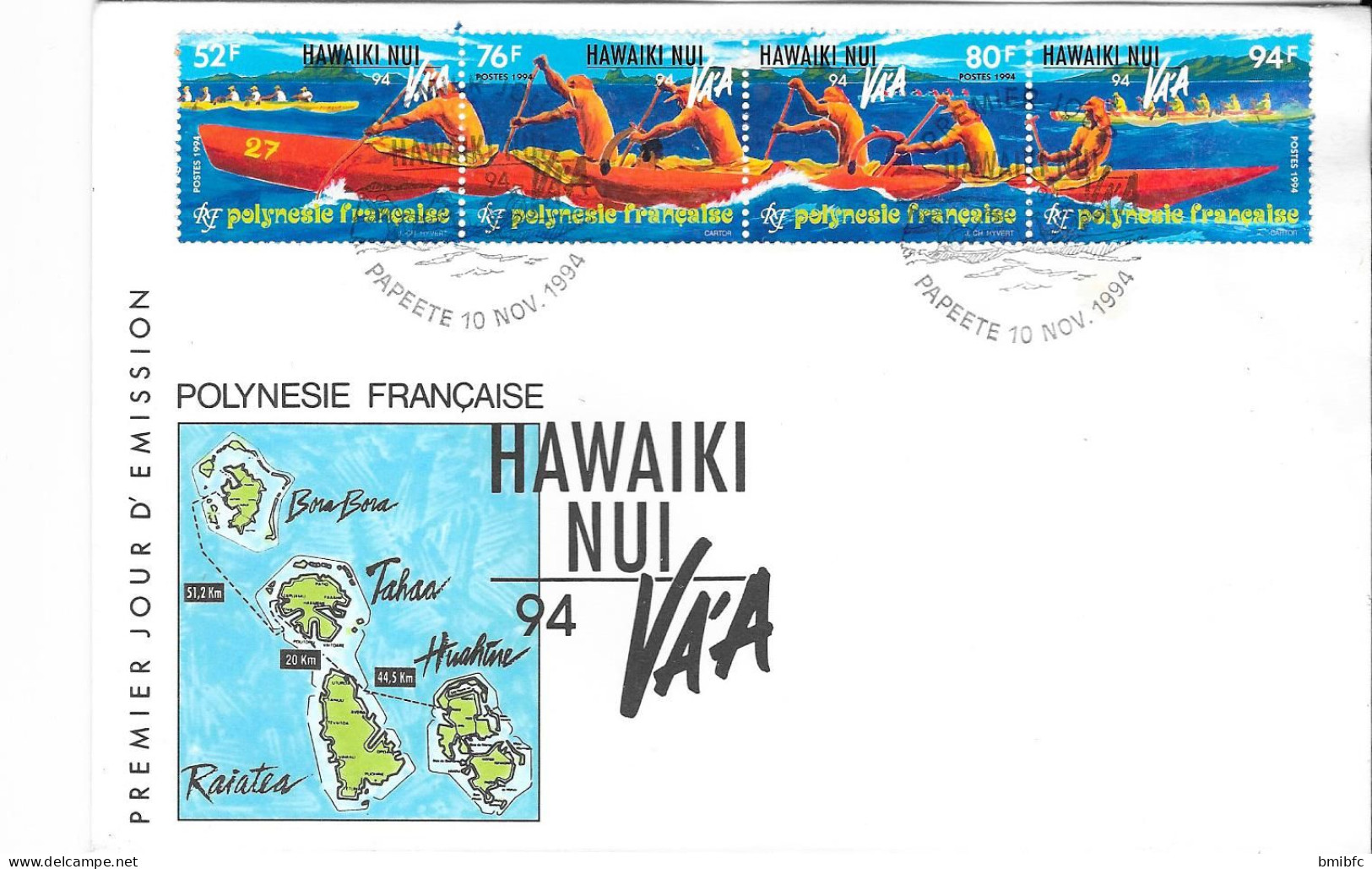 POLYNESIE FRANÇAISE PAPEETE 10 NOV 1994 - FDC