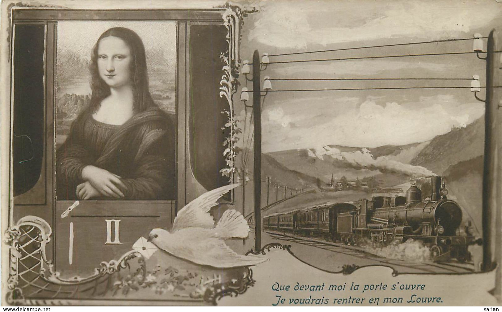 La Joconde Mona Lisa , Photo Montage Surréalisme , * 523 91 - Malerei & Gemälde
