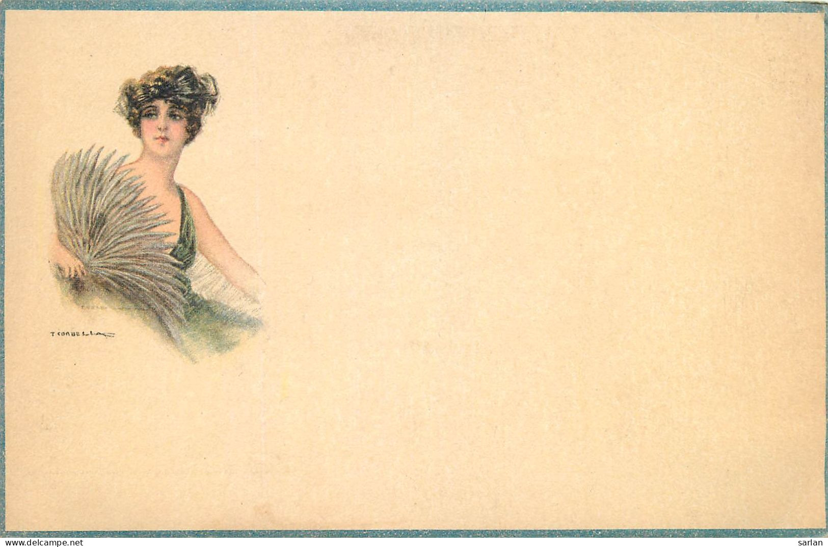 Illustration De CORBELLA , Femme à L’éventail , * 523 93 - Corbella, T.