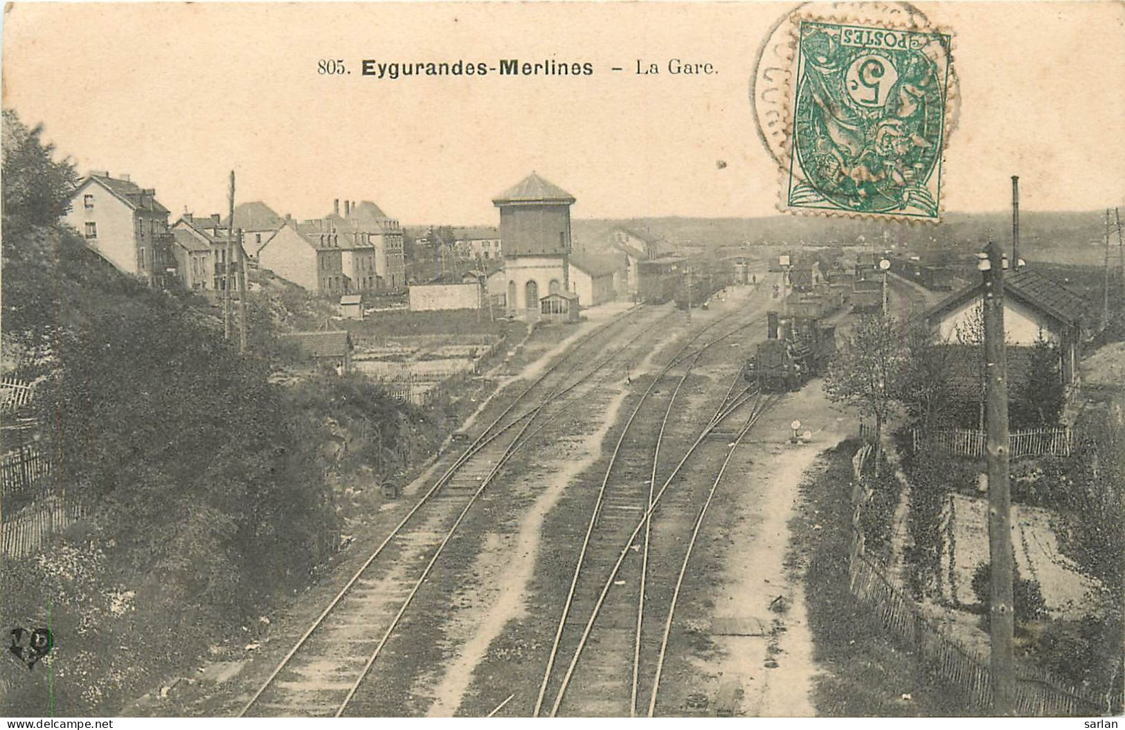 19 , EYGURANDES-MERLINES , La Gare , * 523 72 - Eygurande