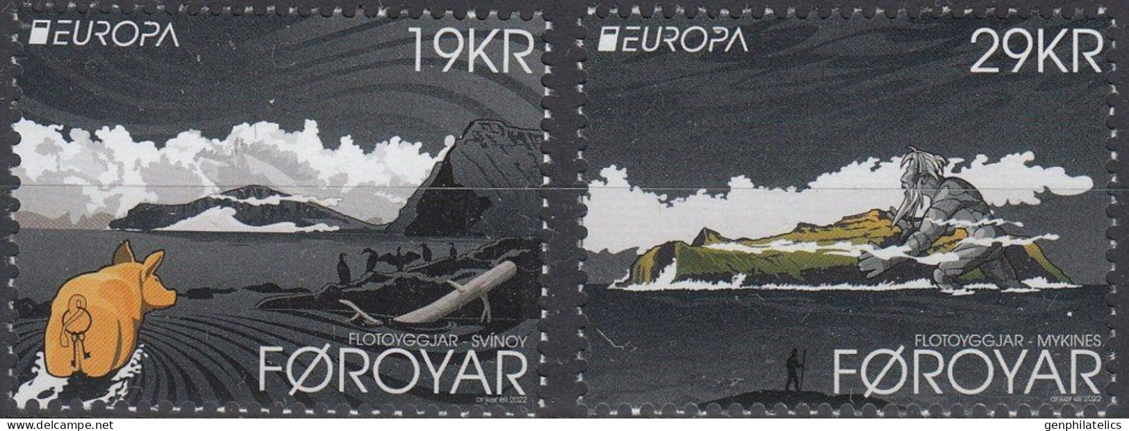 FAROE ISLANDS 2022 Europa CEPT. Stories & Myths - Fine Set MNH - Faroe Islands