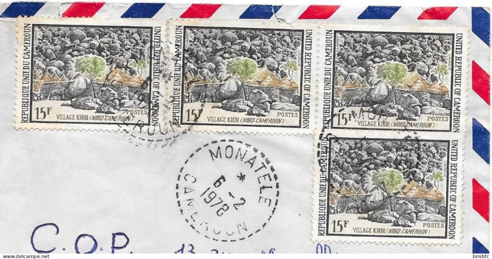 Sur Lettre 6-2-1978      RÉPUBLIQUE UNIE DU CAMEROUN  (MONATELÉ) - Kameroen (1960-...)