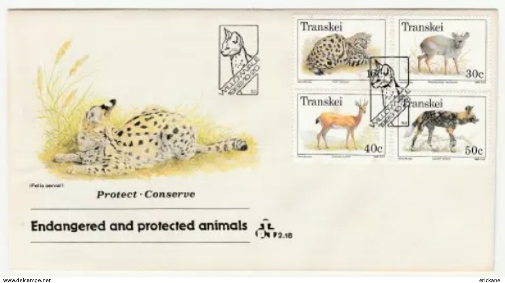 1988 Transkei Endangered And Protected Animals FDC 2.18 - Transkei