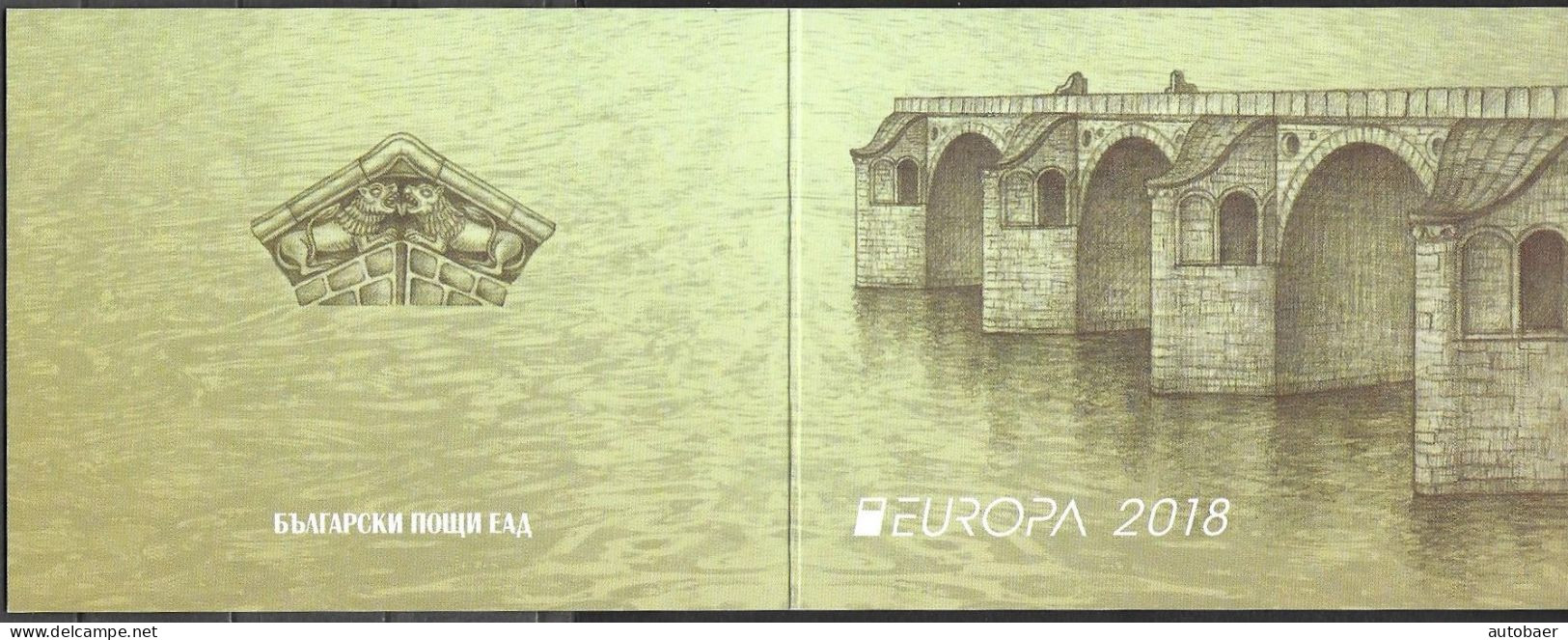 Bulgaria Bulgarie Bulgarien 2018 Europa Cept Bridges Michel MH 18 (5362-63) Booklet MNH Neuf Postfrisch ** - 2018