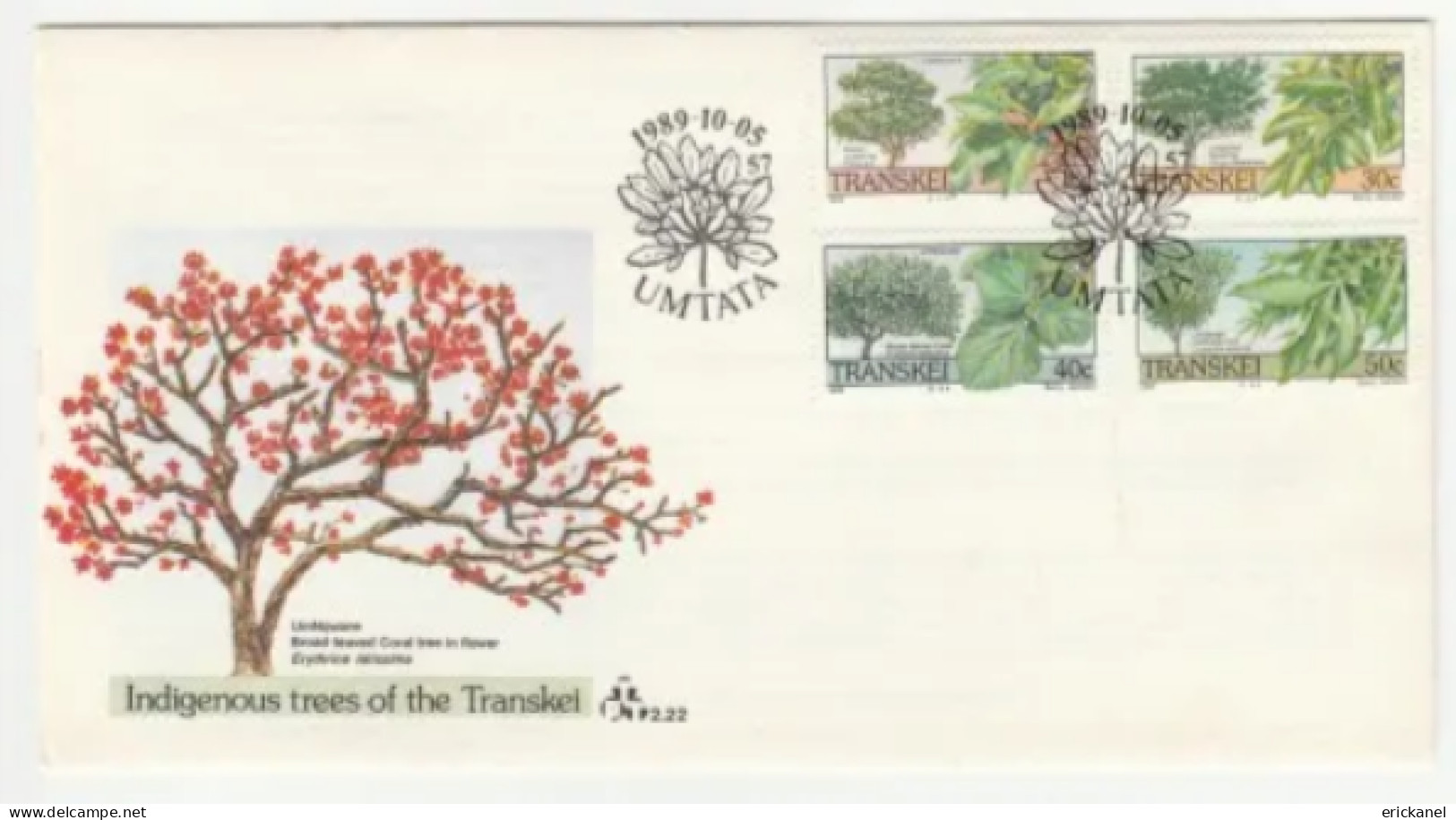 1989 Transkei Indigenous Trees FDC 2.22 - Transkei