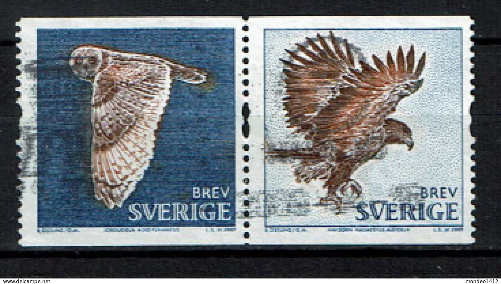 Sweden 2009 - Owl And Eagle -  Used - Oblitérés