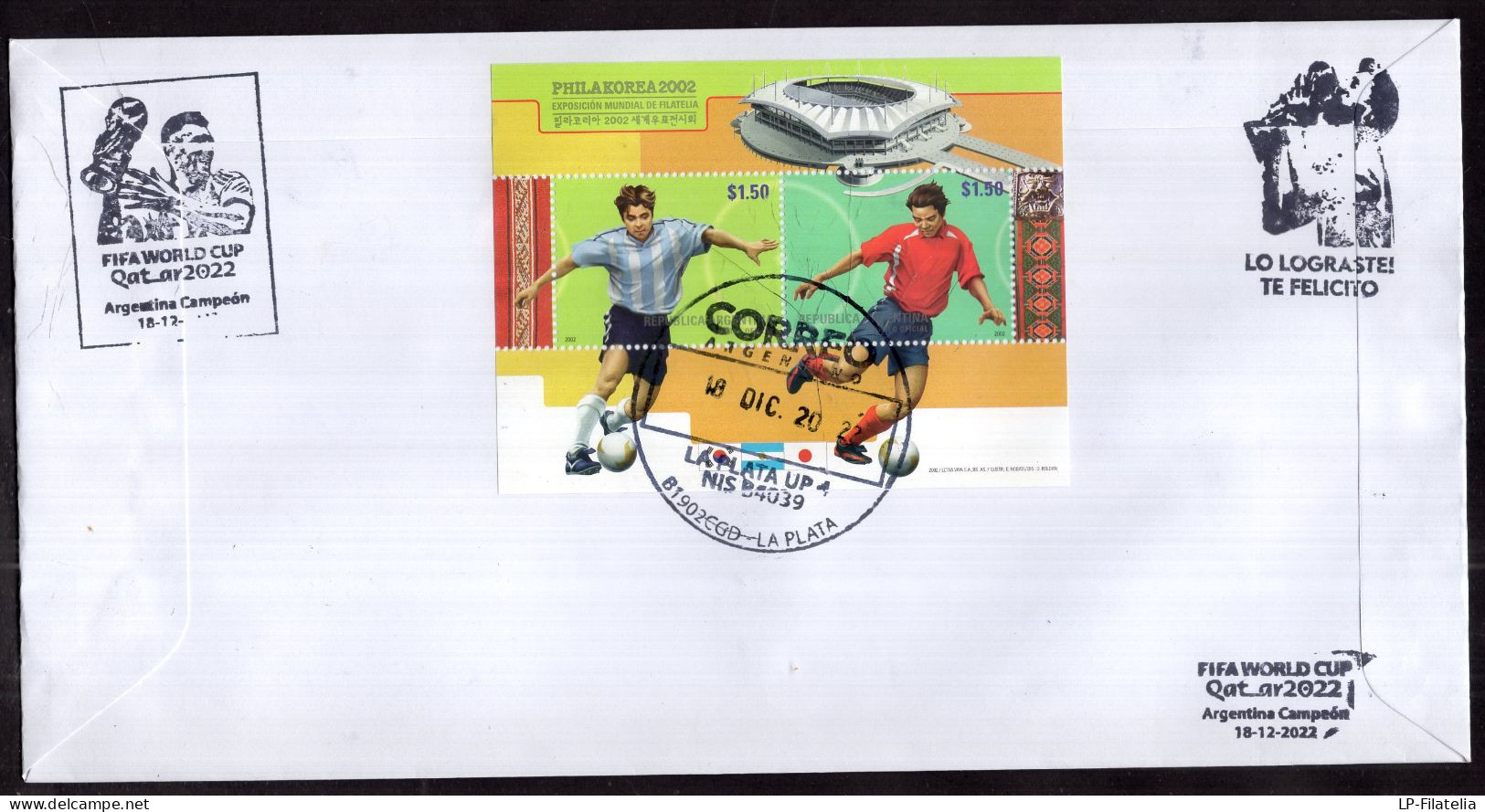 Argentina - 2022 - Souvenir - Enteros - Sobres - Mundial De Futbol Qatar 2022 - Qatar Soccer World Cup 2022 - Storia Postale