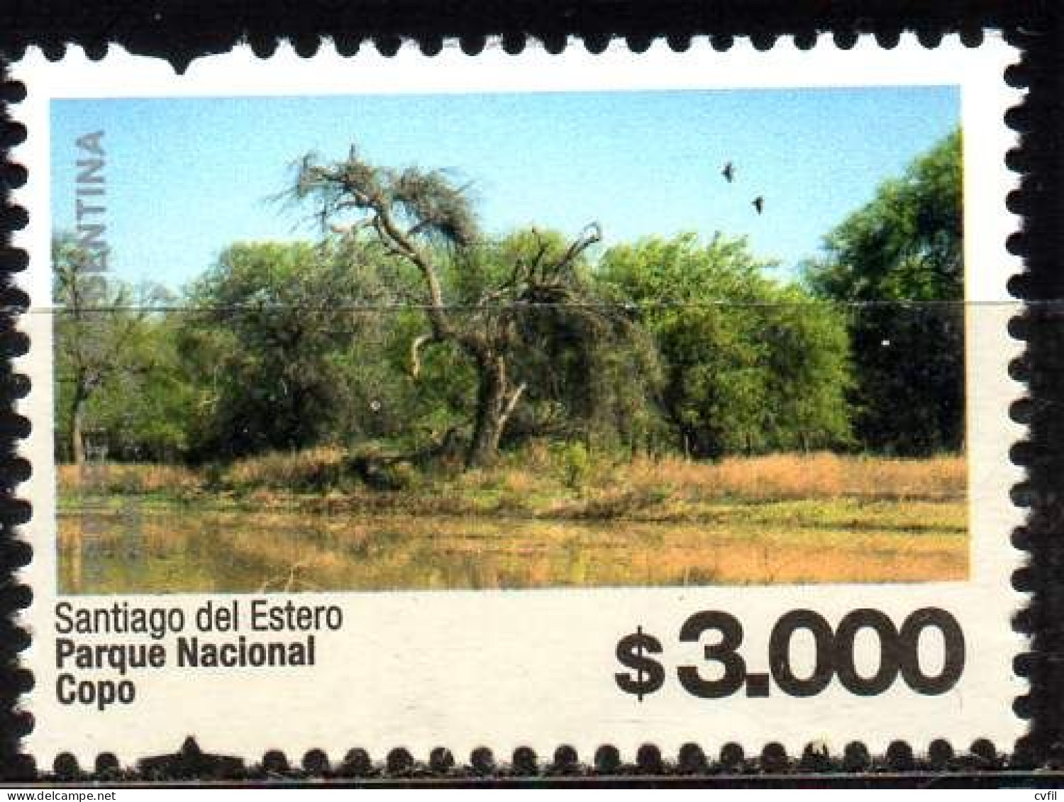 ARGENTINA 2024. Definitive $ 3.000 National Park Copo, Santiago Del Estero. Mint NH - Ungebraucht