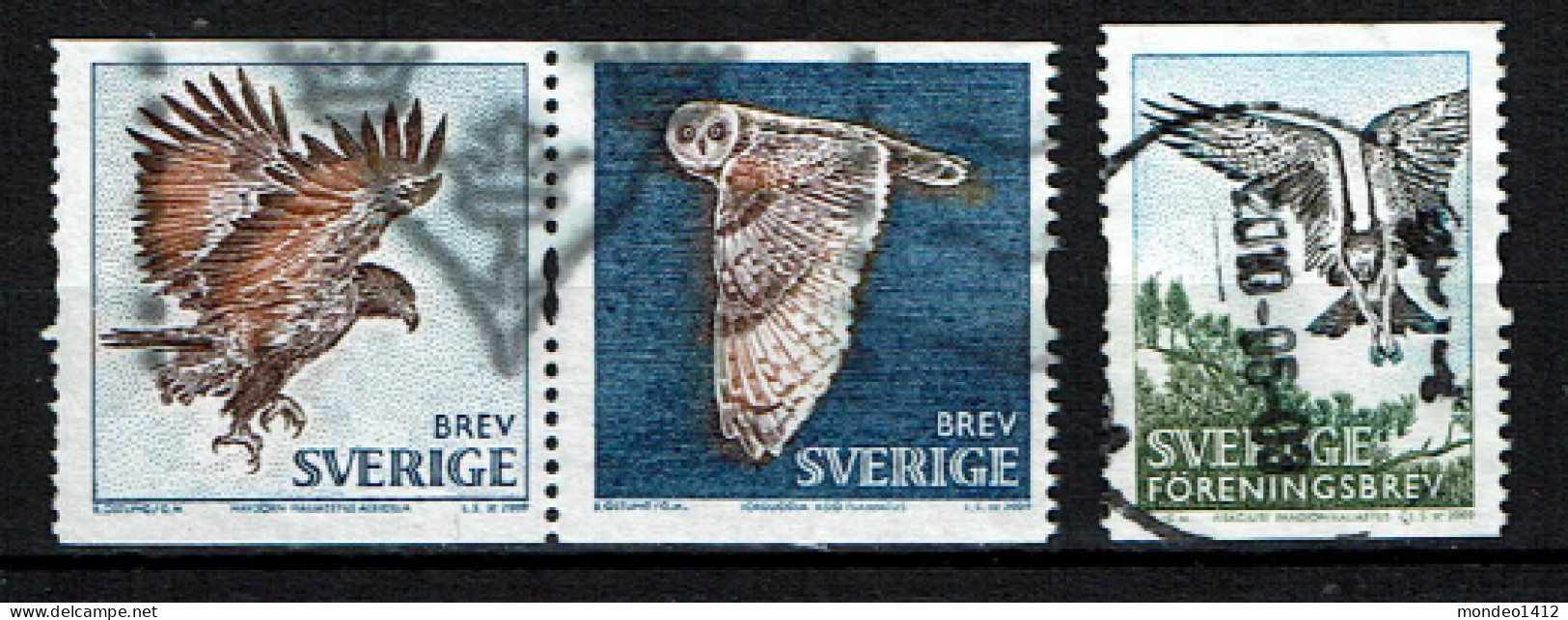 Sweden 2009 - Owl And Eagle -  Used - Gebraucht