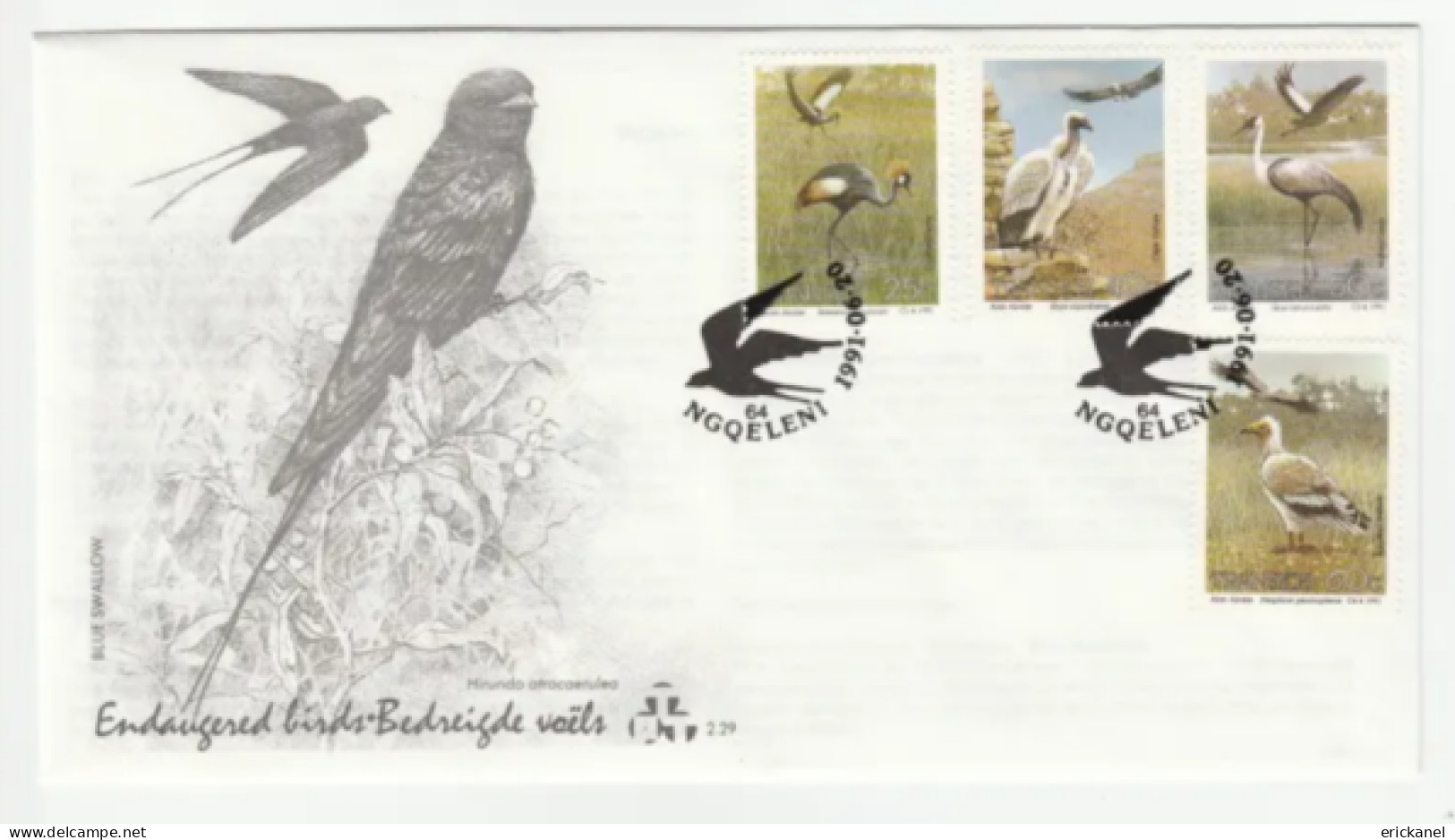 1991 Transkei Endangered Birds FDC 2.29 - Transkei