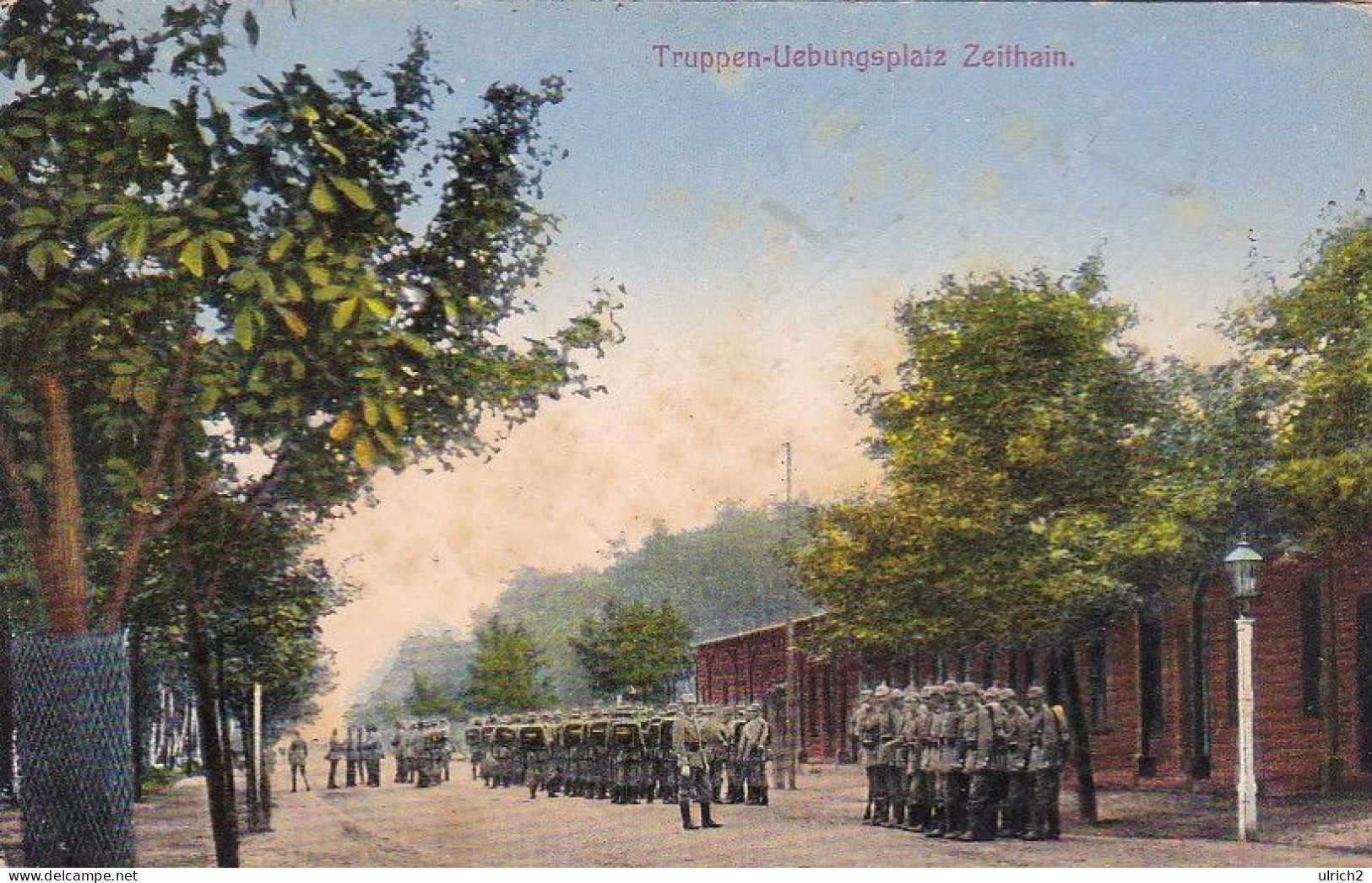 AK Truppen-Uebungsplatz Zeithain - Formation Soldaten - 1915  (68675) - Zeithain