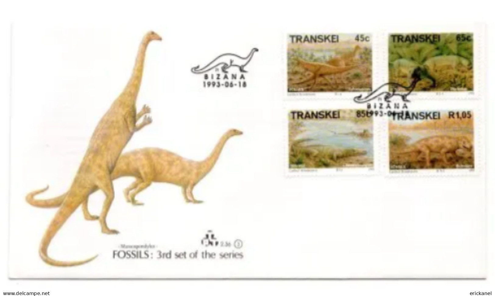 1993 Transkei Fossils 3rd Set Of The Series FDC 2.36.3 - Transkei