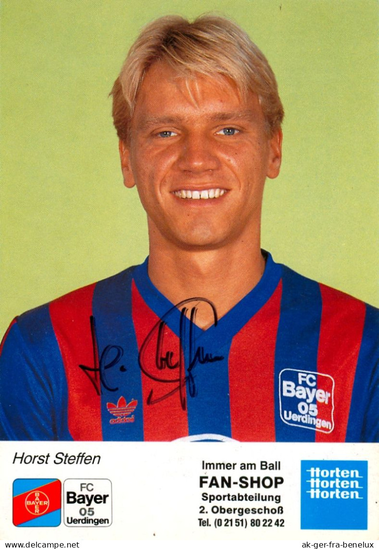 Fußball-Autogrammkarte AK Horst Steffen FC Bayer Uerdingen 90-91 KFC Meerbusch Krefeld Mönchengladbach Preußen Münster - Autographes