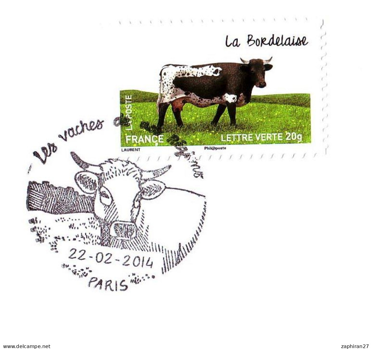 ANIMAUX BOVINS VACHES / LES VACHES DE NOS REGIONS / LA BORDELAISE (22-2-2014)  #577# - Kühe