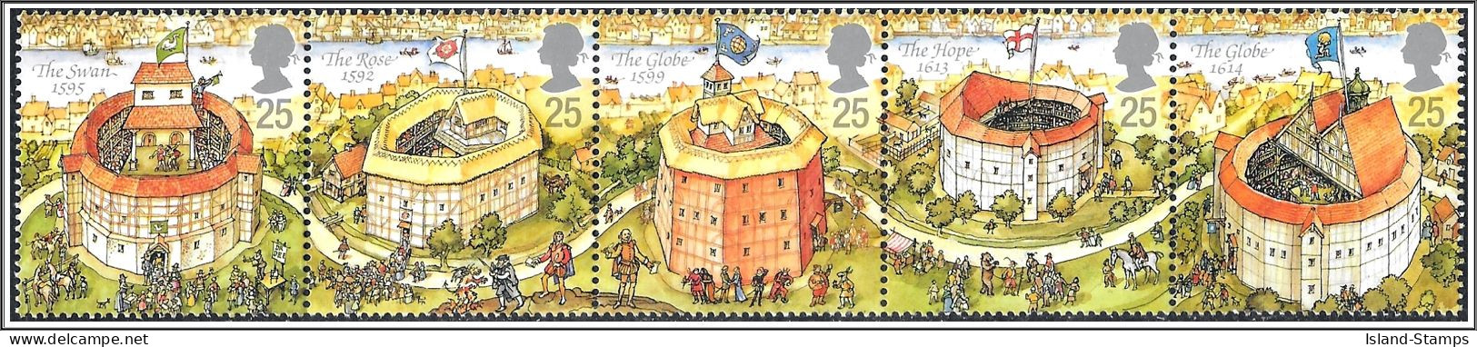 SG1882-1886 1995 Shakespeare Stamp Set Unmounted Mint Hrd2a - Ongebruikt