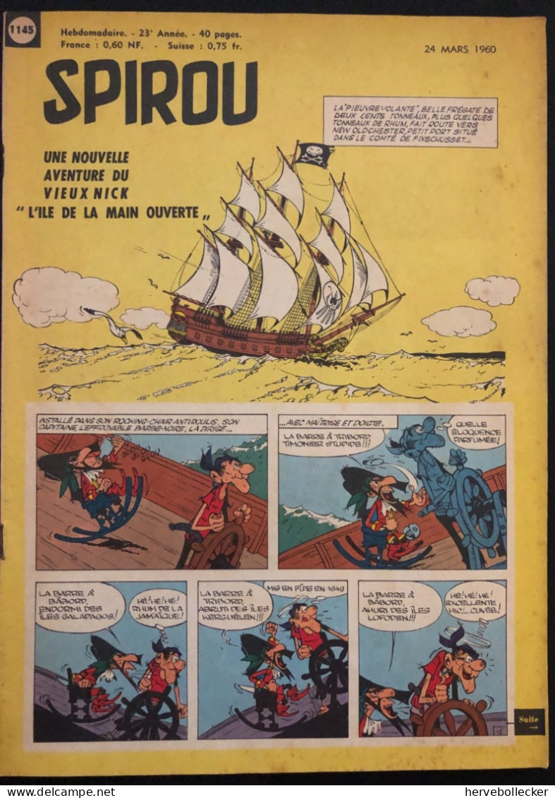 Spirou Hebdomadaire N° 1145 - 1960 - Spirou Magazine