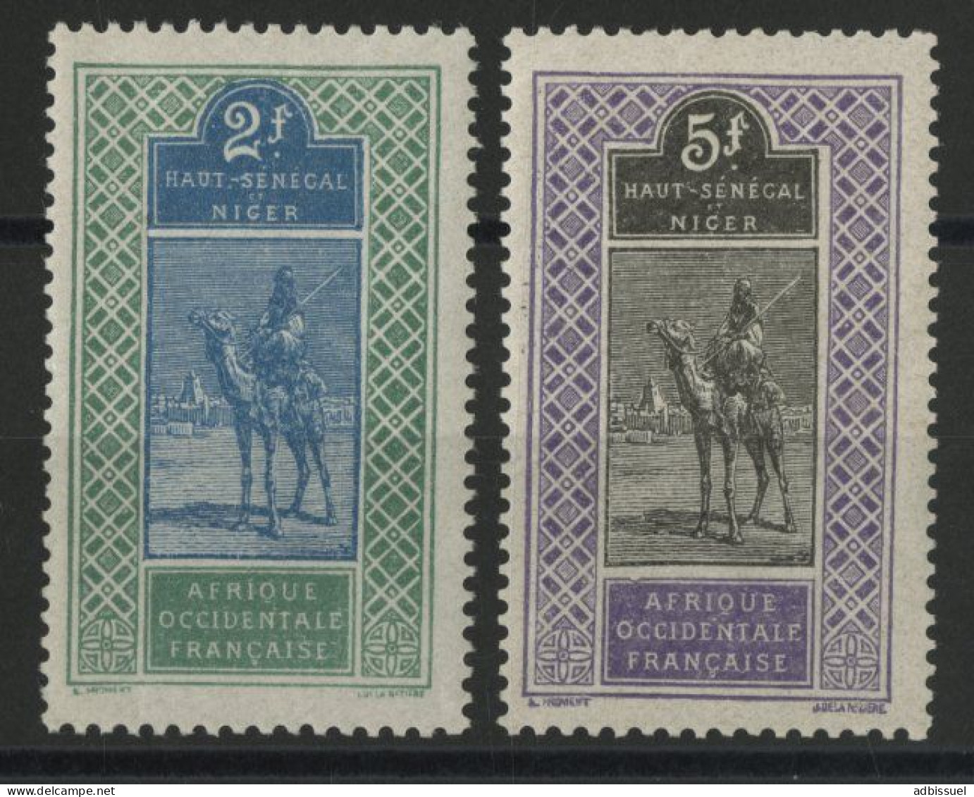 COLONIES HAUT SENEGAL ET NIGER N° 33 + 34 Neufs * (MH) - Unused Stamps