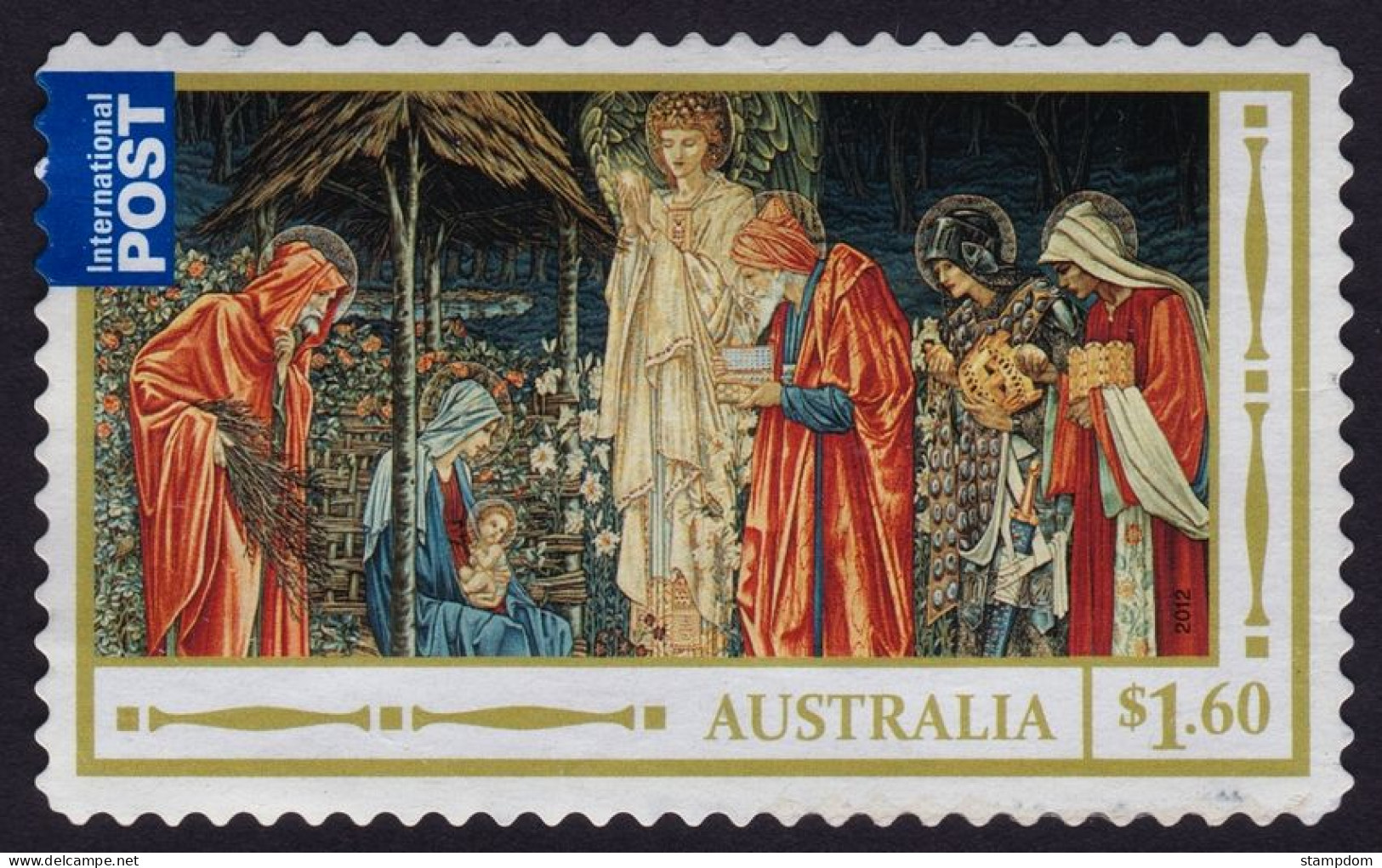 AUSTRALIA 2012 International Post $1.60 Christmas Magi Tapestry [SA] Sc#3814 USED @O439 - Gebruikt