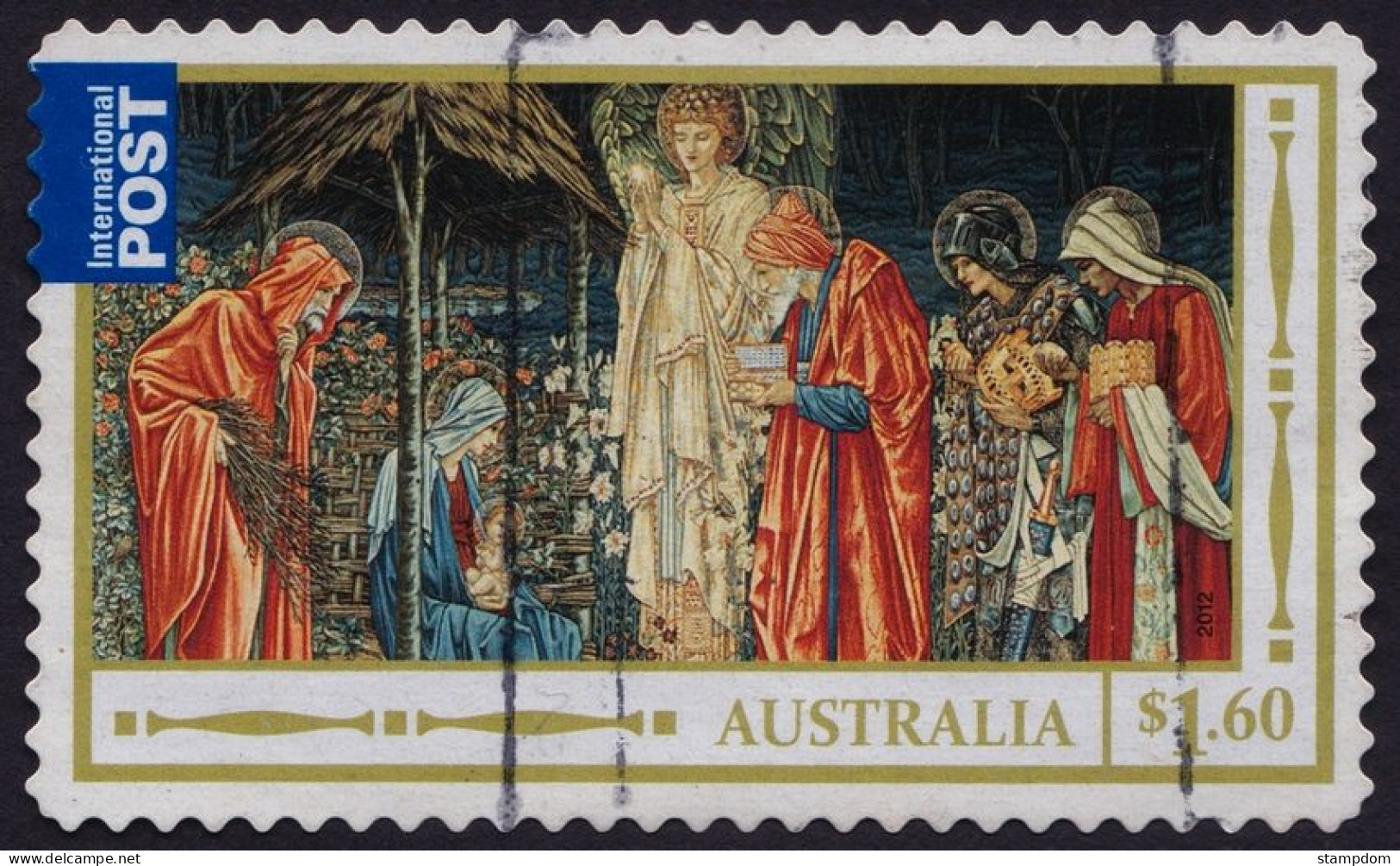 AUSTRALIA 2012 International Post $1.60 Christmas Magi Tapestry [SA] Sc#3814 USED @O445 - Gebraucht