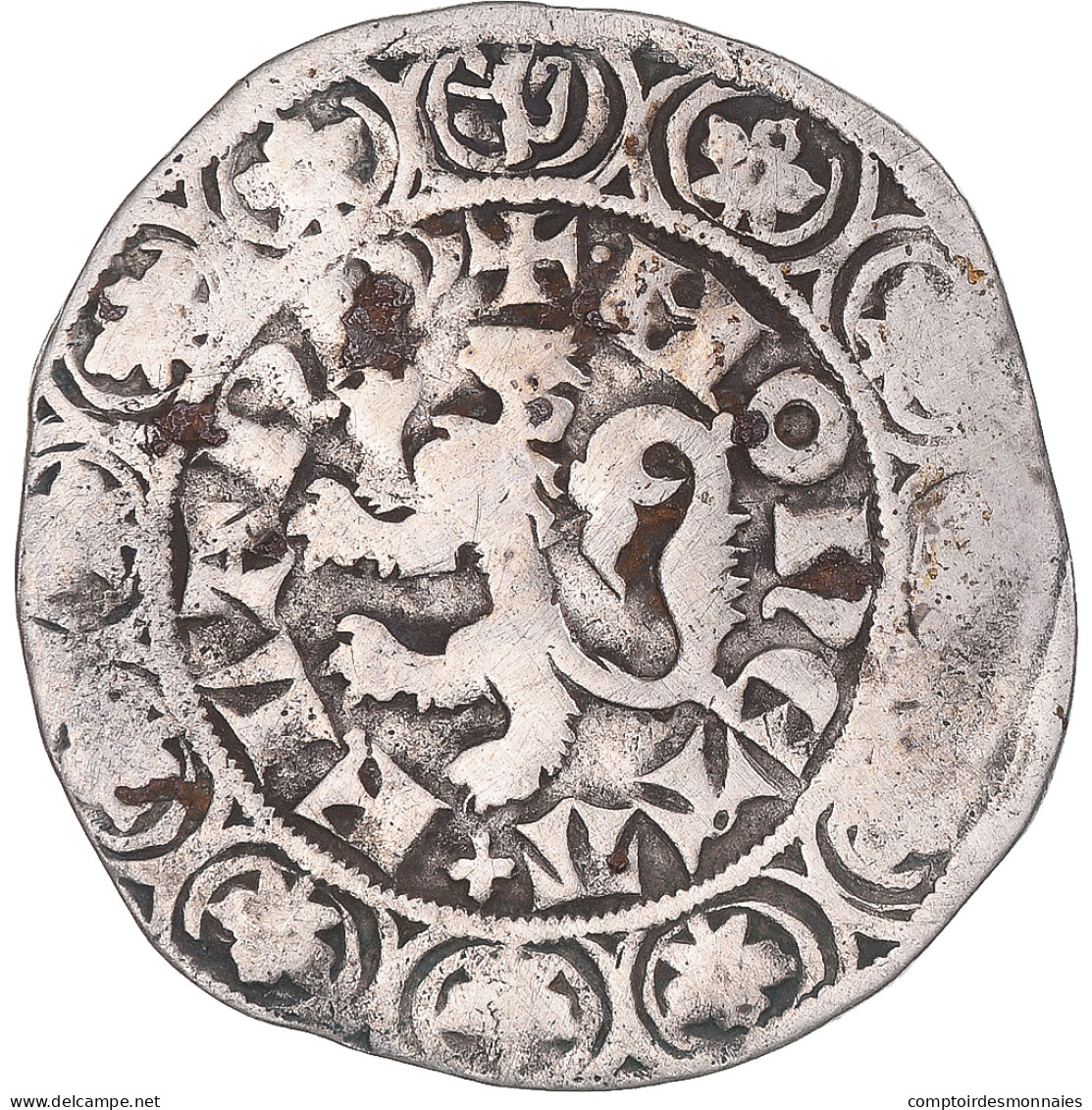 Monnaie, France, Flandre, Louis II De Mâle, Gros, 1346-1384, TB+, Argent - Otros & Sin Clasificación