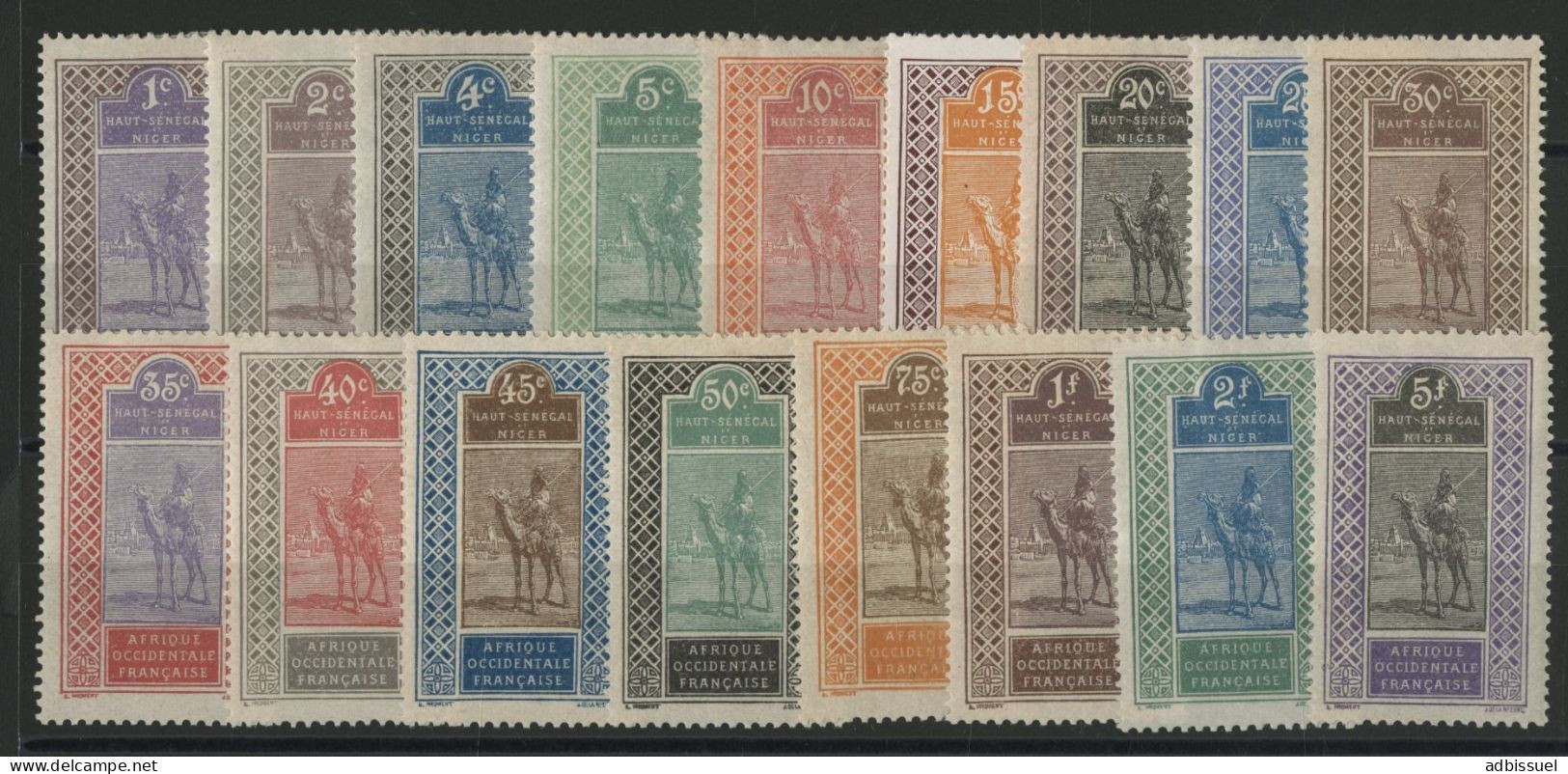 COLONIES HAUT SENEGAL ET NIGER N° 18 à 34 Neufs * (MH) Cote 62 € Voir Description - Nuovi