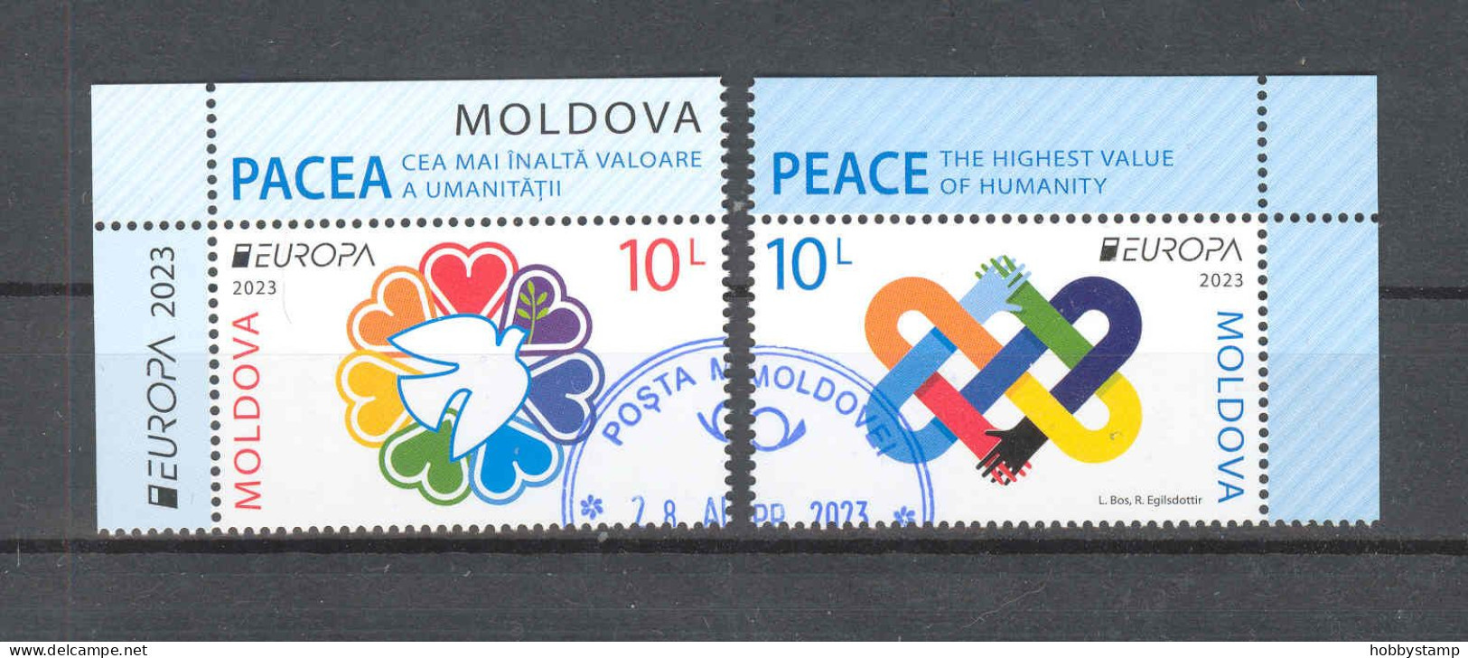 Moldova 2023 Europa  PEACE – The Highest Value Of Humanity 2v CTO - Moldavie