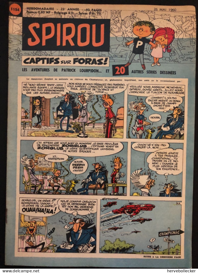 Spirou Hebdomadaire N° 1154 - 1960 - Spirou Magazine