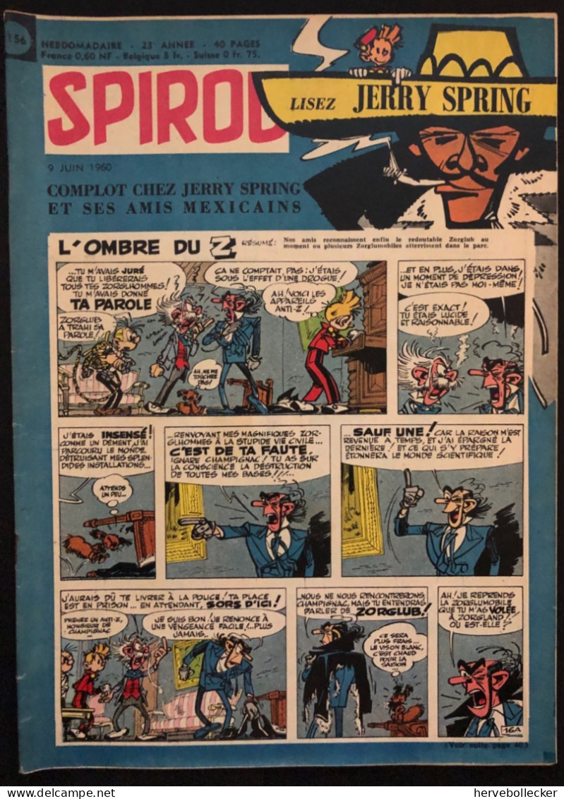 Spirou Hebdomadaire N° 1156 - 1960 - Spirou Magazine