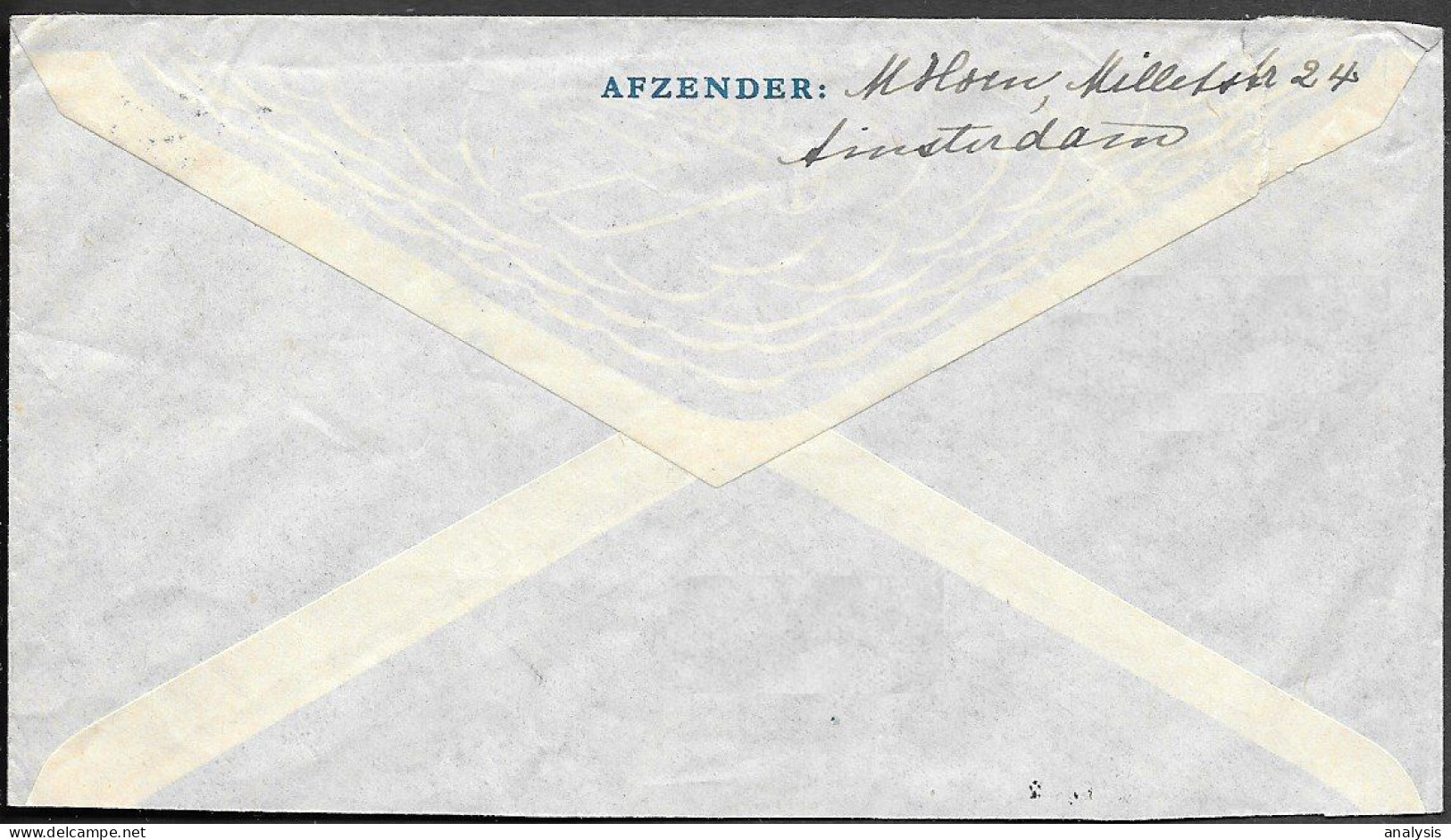 Netherlands Amsterdam Airmail Cover Mailed To Balikpapan Indonesia. 36c Rate - Poststempel