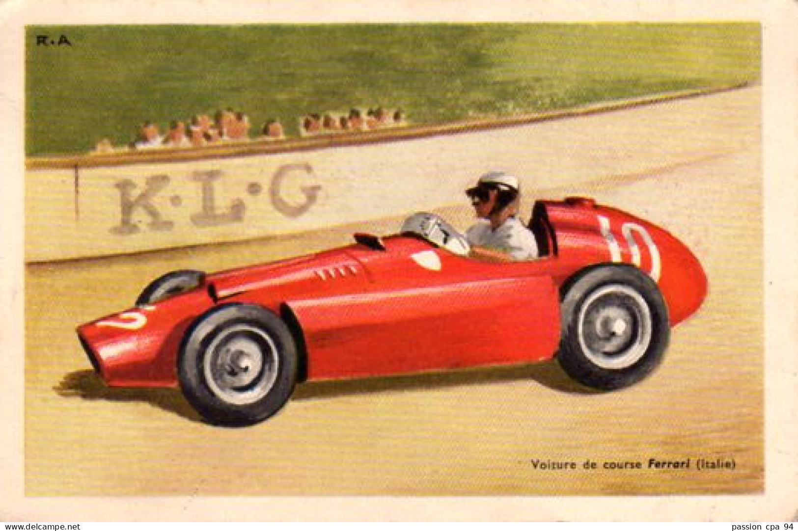 S15-009 Carte Publicitaire - Chocolats Tobler - Voiture De Course Ferrari (Italie) - Sonstige & Ohne Zuordnung