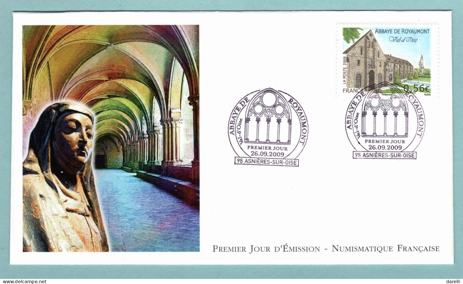 FDC  France 2009 - Abbaye De Royaumont - YT 4392 - 95 Asnières Sur Oise - 2000-2009